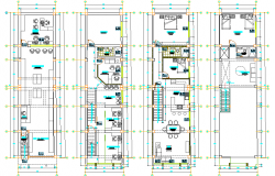 House Architecture Plan and Elevation Design dwg file
