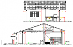 House Architecture Plan and Elevation Design dwg file