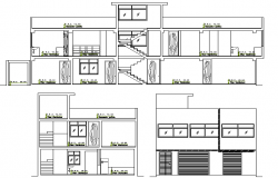 House Architecture Plan and Elevation Design dwg file