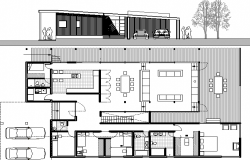 House Architecture Plan and Elevation Design dwg file
