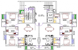 Housing Site Plan Design and Elevation dwg file