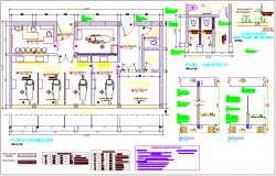 Interior view of dentistry for hospital plan with detail view dwg file 