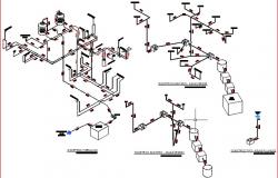 Isomatric view of hydraulic and plumbing.