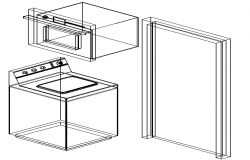 Kitchen Accessories Block Design dwg file