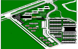 Landscaping of College Garden Elevation dwg file