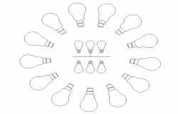 Light bulb cad block