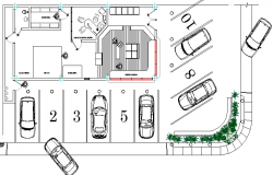 Liquor Store Architecture Design and Elevation Plan dwg file
