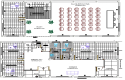 Local Community Hall Architecture Layout,  Structure Details dwg file