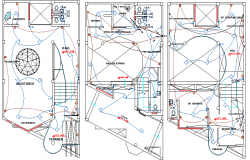 Local Education Institution Plan and Structure details dwg file