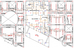 Local Education Institution Structure details dwg file