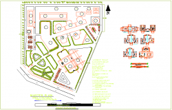 Master plan view, different portion view, elevation of hospital dwg file