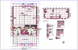 Medicine production corporate building plan with door-window and construction detail dwg file