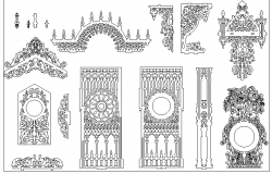 Mega Blocks of Decorative Patterns dwg file