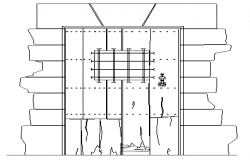 Modern Design of Door Elevation dwg file