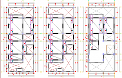 Multi Family House Design and Elevation dwg file