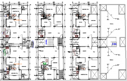 Multi Family Housing Flats Design and Architecture Layout dwg file
