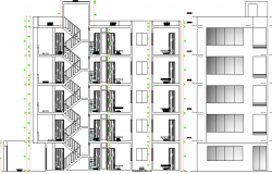 Multi-Family Residential Building Structure Details dwg file