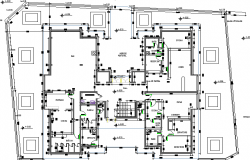 Multi-Family Residential Flats design and Structure Details dwg file