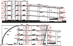Multi Flooring School Design and Elevation dwg file 