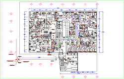 Plan design view of hospital dwg file