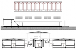 Private Multi Flooring School Design and Elevation dwg file 