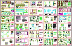 Project design view of school with structural,electrical,sanitary and electrical view dwg file