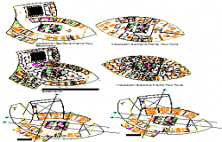 Proposed layout plan of commercial building design drawing