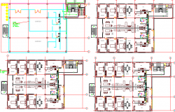 Residential Building Five Levels Structure Details dwg file