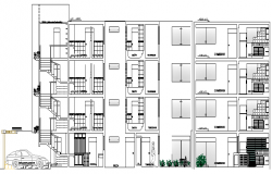 Residential Flats Design and Elevation dwg file