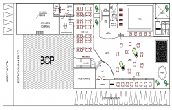 Restaurant Architecture Design and Layout dwg file