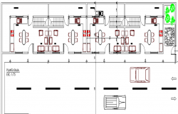 Restaurant Architecture Design of Five Star Hotel dwg file
