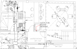 Section View of Family House Architecture Design dwg file