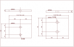 Single part drawing view for structural design dwg file