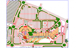 Site Plan of University dwg file