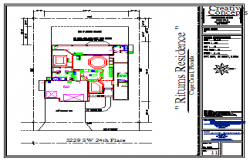 Site plan design drawing of bungalow design drawing