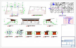 Stage architecture and civil detail cad drawing 