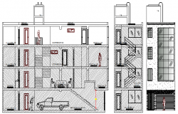 Store Building Architecture Elevation and Design dwg file