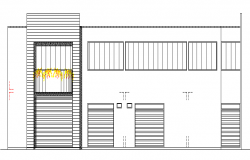 Super Market Design and Elevation dwg file