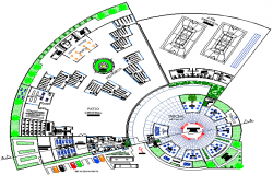 The Architecture Design of Education Center Elevation dwg file