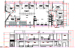 The Architecture Layout of Bank Branch Elevation dwg file