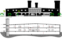 The Architecture Layout of Beach Resort dwg file