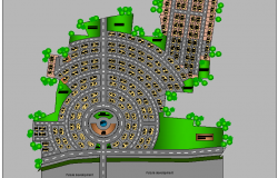 The Architecture Layout of Gurukul School 3d Design dwg file