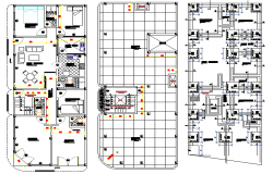 The Architecture Layout of Multi Family Housing Project dwg file