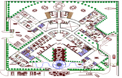 The Architecture Layout of Multi Flooring Hotel Elevation dwg file