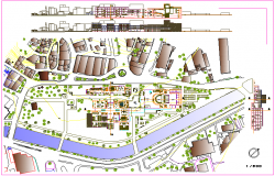 Theater design with  landscape view and elevation view dwg file