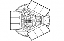 Top View of Corporate Building dwg file