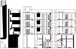 Trace Complex Architecture Design and Elevation dwg file