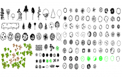 Tree Blocks autocad file