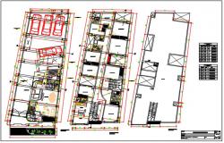 Two family house plan dwg