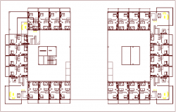 Unit 1 and 2 building plan design dwg file